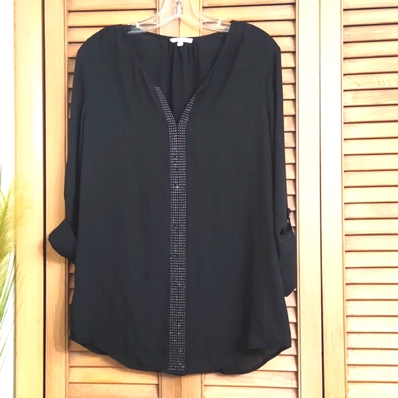 Maurices Rhinestones Embellished Pullover Blouse Top - Picture 9 of 14